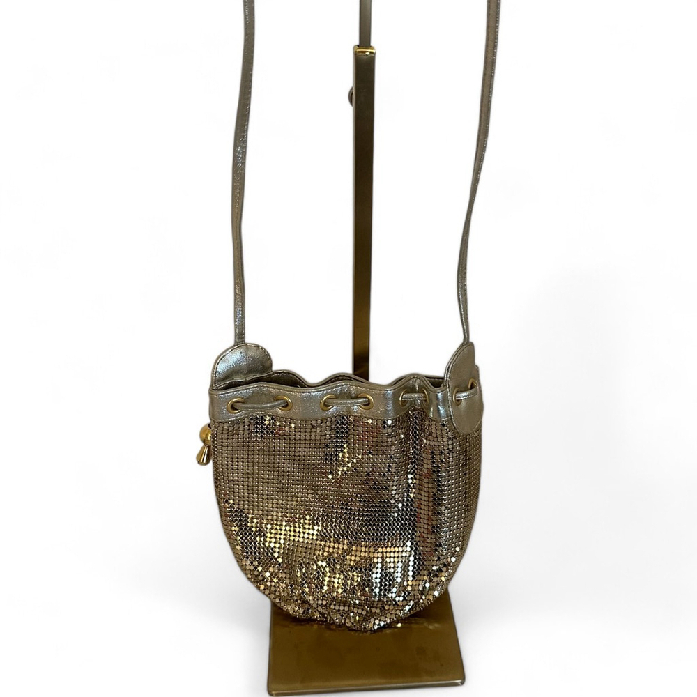 Women's Unbranded Gold Mesh Bucket Bag Small